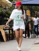 Emily Ratajkowski Leggy, Walking her Dog in NYC
