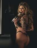 Ester Dee in Leather Lingerie Photoshoot - June 2021