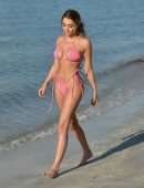 Georgia Harrison Looks Stunning in a Tiny Bikini on the Beach in Miami