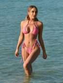Georgia Harrison Looks Stunning in a Tiny Bikini on the Beach in Miami