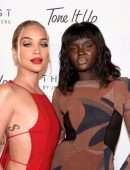 Jasmine Sanders in a Revealing Dress at Tone It Up: The Best by Jasmine Sanders Launch Party in West Hollywood