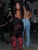 Karrueche Tran Cleavage Outside Catch in West Hollywood