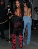 Karrueche Tran Cleavage Outside Catch in West Hollywood