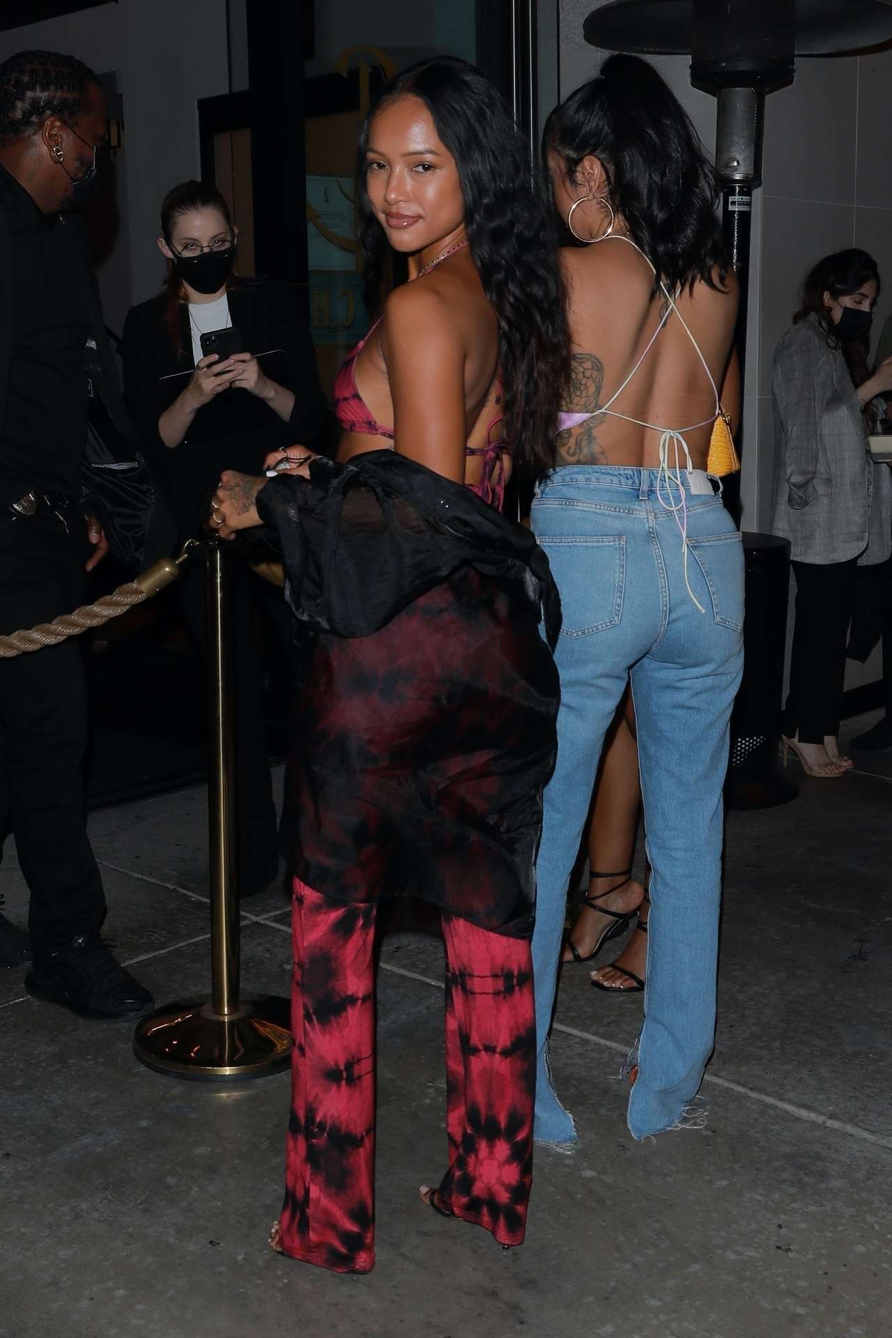 Karrueche Tran Cleavage Outside Catch in West Hollywood