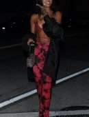 Karrueche Tran Cleavage Outside Catch in West Hollywood