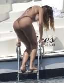 Madalina Ghenea Booty in a Thong Bikini on a Yacht in Portofino