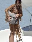 Madalina Ghenea Booty in a Thong Bikini on a Yacht in Portofino