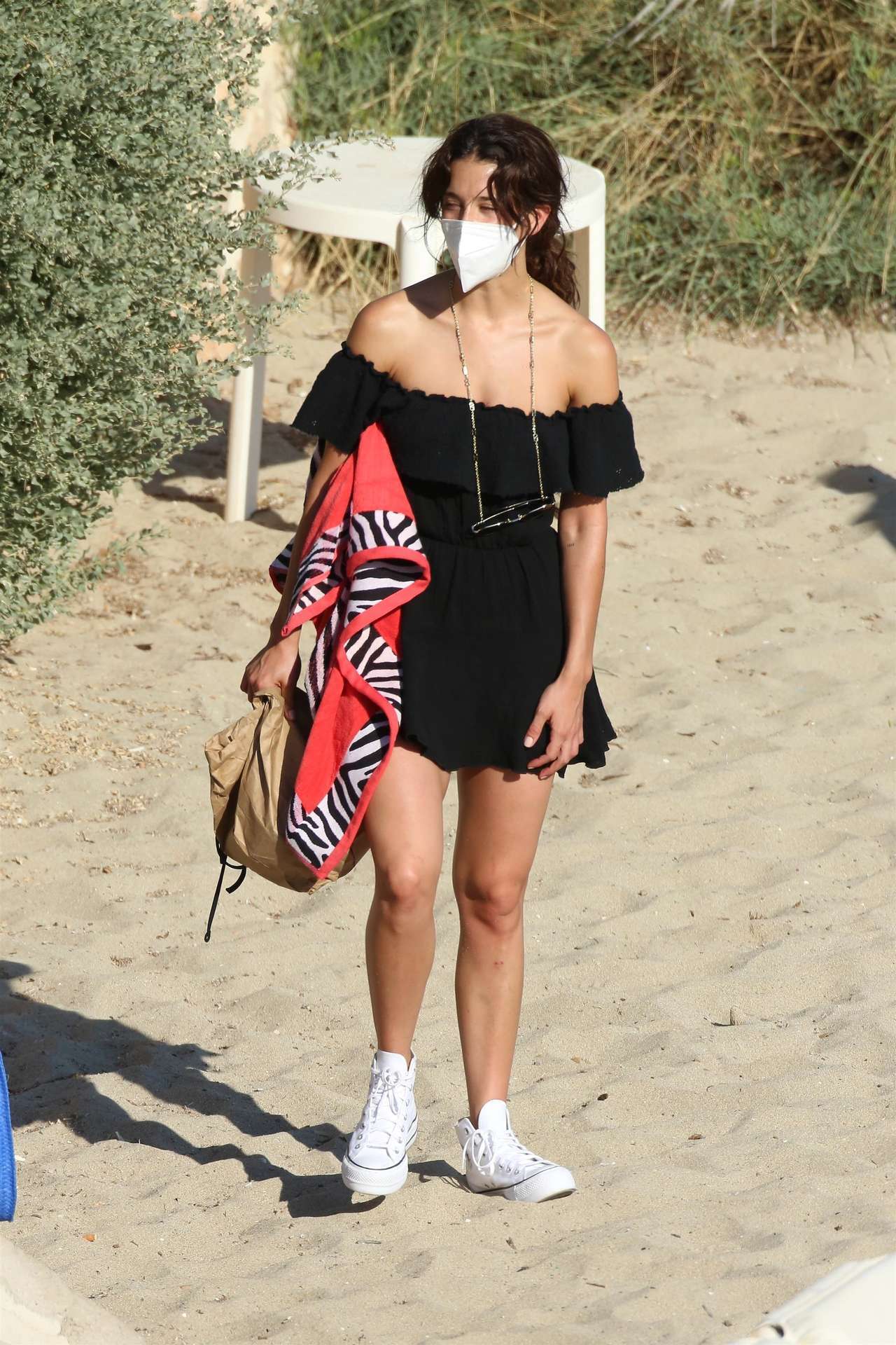 Maria Pedraza in Bikini on the Beach in Ibiza