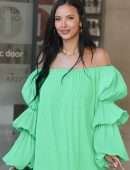Maya Jama Leggy at BBC Studios in London