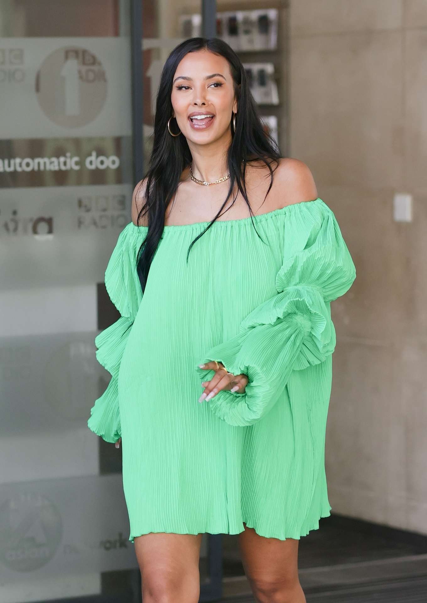 Maya Jama Leggy at BBC Studios in London