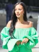 Maya Jama Leggy at BBC Studios in London