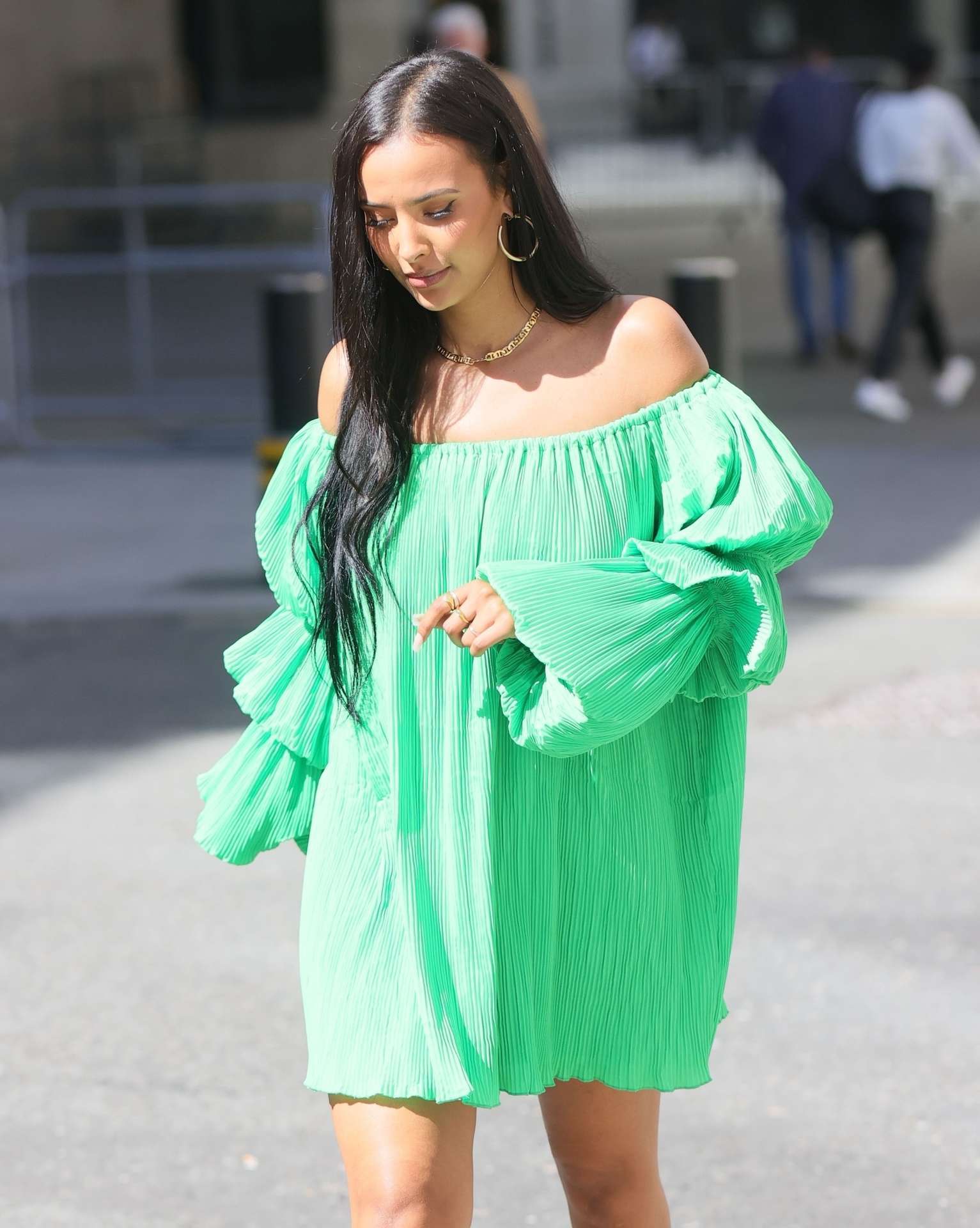 Maya Jama Leggy at BBC Studios in London