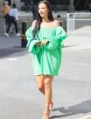 Maya Jama Leggy at BBC Studios in London
