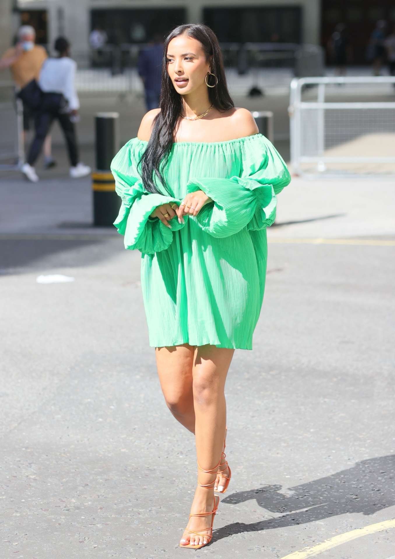 Maya Jama Leggy at BBC Studios in London