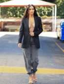 Megan Fox in an Open Unbuttoned Blazer at a Photoshoot in Los Angeles