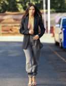 Megan Fox in an Open Unbuttoned Blazer at a Photoshoot in Los Angeles
