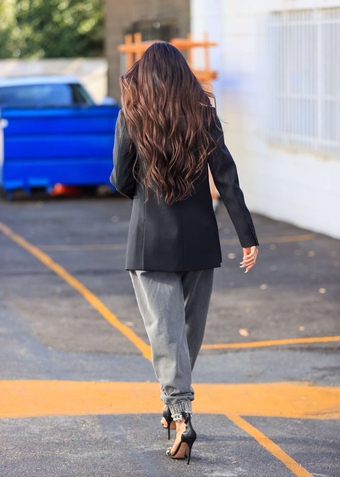 Megan Fox in an Open Unbuttoned Blazer at a Photoshoot in Los Angeles