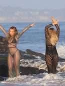 Rita Ora Filming a Music Video in Malibu