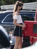 Sara Sampaio Leggy in Skirt, Outside Bristol Farms in Beverly Hills