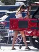 Sara Sampaio Leggy in Skirt, Outside Bristol Farms in Beverly Hills