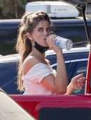 Sara Sampaio Leggy in Skirt, Outside Bristol Farms in Beverly Hills