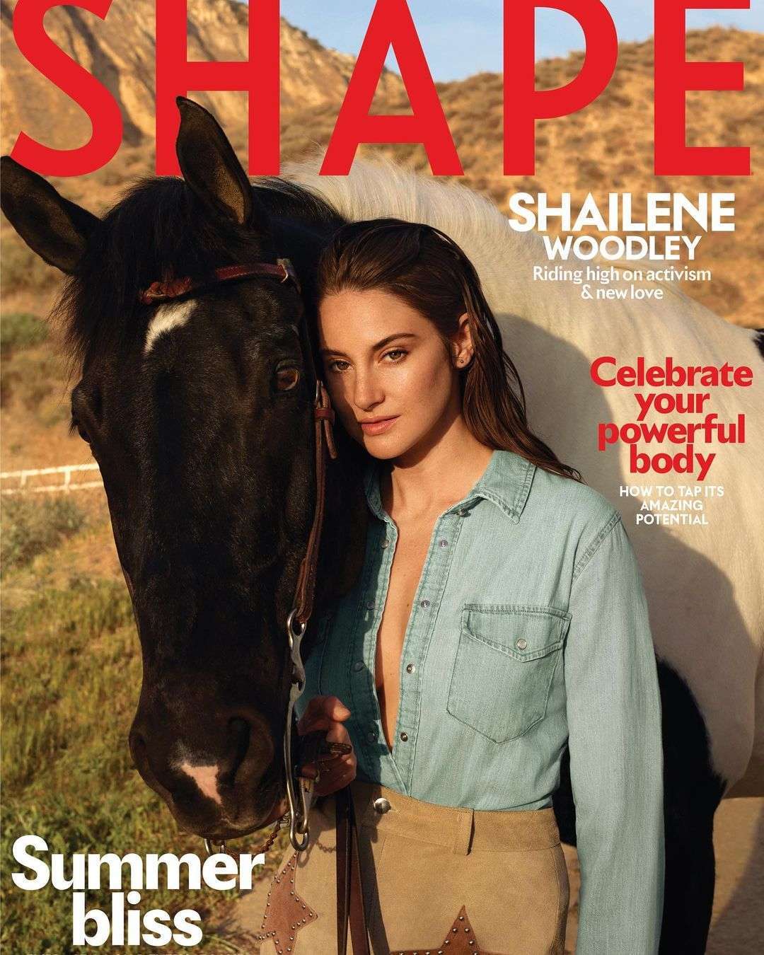 Shailene Woodley in Shape Magazine - July/August 2021