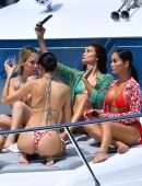 Shanina Shaik Booty in Bikini on a Yacht in Los Angeles