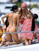 Shanina Shaik Booty in Bikini on a Yacht in Los Angeles