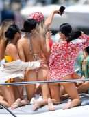 Shanina Shaik Booty in Bikini on a Yacht in Los Angeles