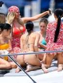 Shanina Shaik Booty in Bikini on a Yacht in Los Angeles