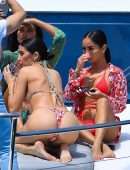 Shanina Shaik Booty in Bikini on a Yacht in Los Angeles