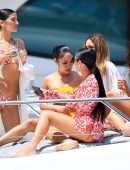 Shanina Shaik Booty in Bikini on a Yacht in Los Angeles