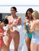 Shanina Shaik Booty in Bikini on a Yacht in Los Angeles