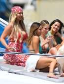 Shanina Shaik Booty in Bikini on a Yacht in Los Angeles