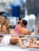 Shanina Shaik Booty in Bikini on a Yacht in Los Angeles