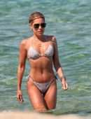 Sylvie Meis in Bikini at a Saint Tropez Beach