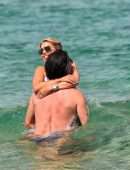 Sylvie Meis in Bikini at a Saint Tropez Beach