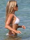 Sylvie Meis Booty in Bikini on the Beach in Saint Tropez