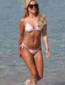 Sylvie Meis Booty in Bikini on the Beach in Saint Tropez
