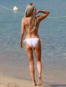 Sylvie Meis Booty in Bikini on the Beach in Saint Tropez