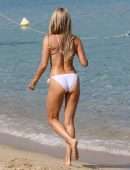 Sylvie Meis Booty in Bikini on the Beach in Saint Tropez