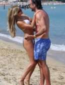 Sylvie Meis Booty in Bikini on the Beach in Saint Tropez