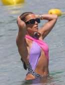 Sylvie Meis Booty at a Beach in Saint Tropez