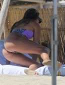 Sylvie Meis Booty at a Beach in Saint Tropez