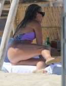 Sylvie Meis Booty at a Beach in Saint Tropez