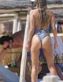 Sylvie Meis Booty at a Beach in Saint Tropez