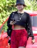 Vanessa Hudgens Leggy, Out in Red Shorts in Los Angeles