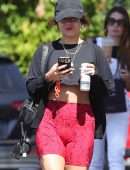 Vanessa Hudgens Leggy, Out in Red Shorts in Los Angeles