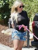 Avril Lavigne Pokies in See-through Top Arrive at Friend’s House in Calabasas