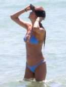 Behati Prinsloo in Bikini Enjoying a Beach Day with Friends in Miami Beach, Florida